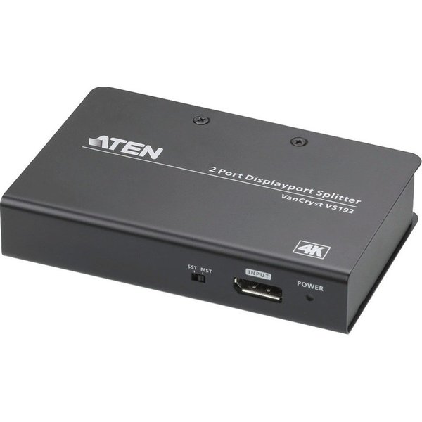 Aten 2-Port 4K Displayport Splitter w/ Mst/Sst VS192